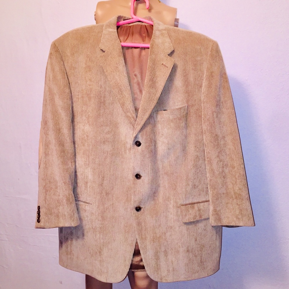 Mens Corduroy beige jacket 48R